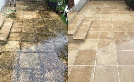 nettoyage de terrasse dallage Nogent-le-roi en Eure-et-Loir